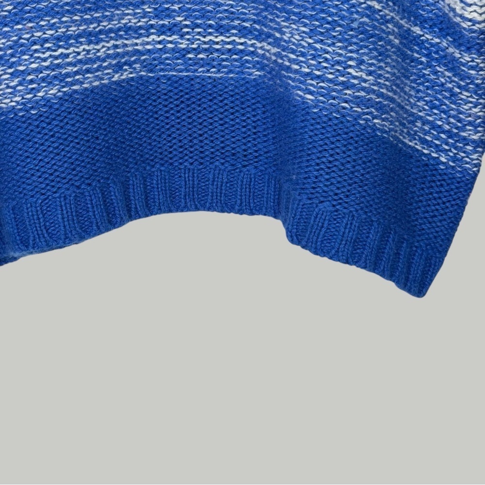 Y2K Hollister Blue Crop Cable Knit Sweater M Logo Pullover Coastal Grunge, Surf - Picture 12 of 12